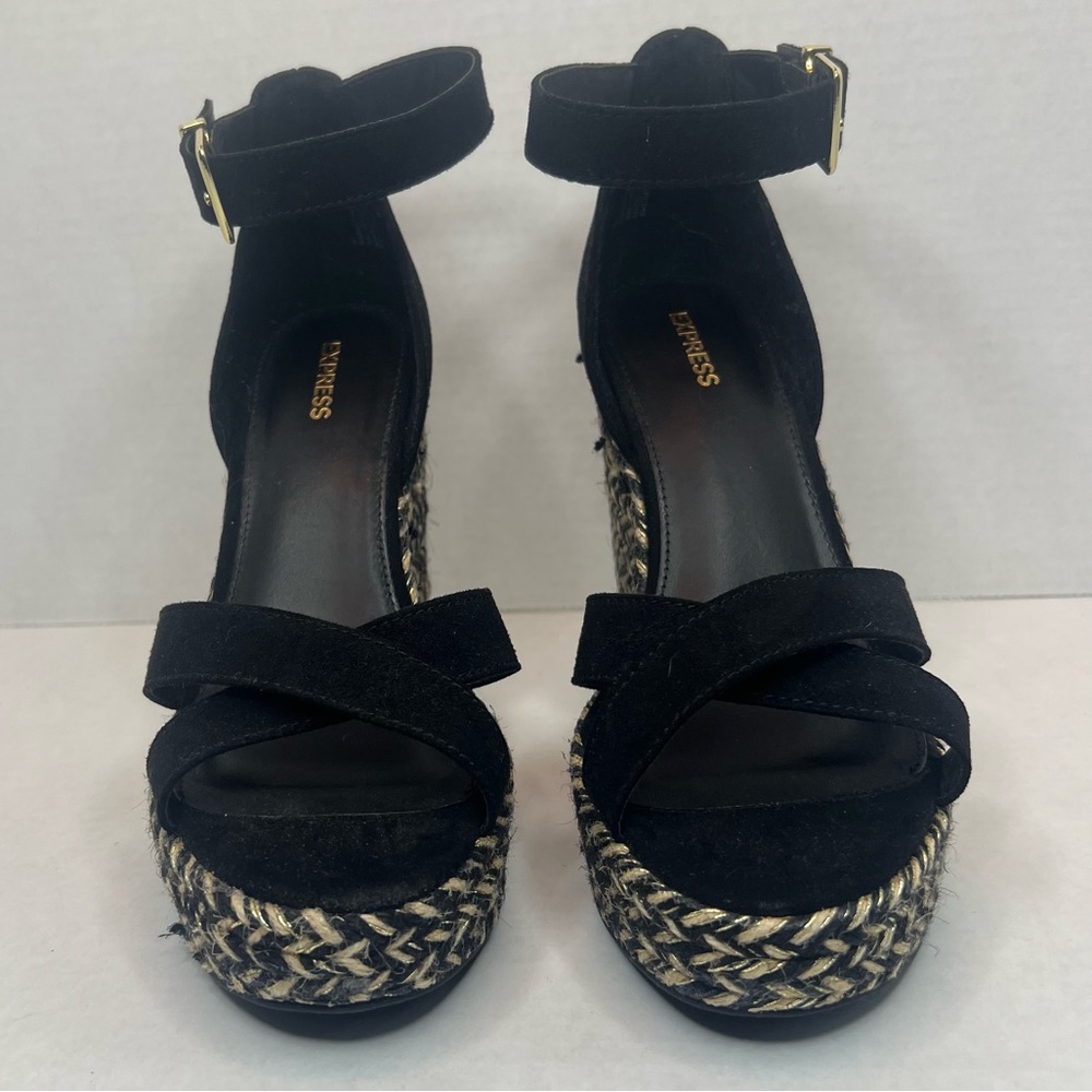 NWOT - EXPRESS Ankle Strap Wedge Sandals - Size 8